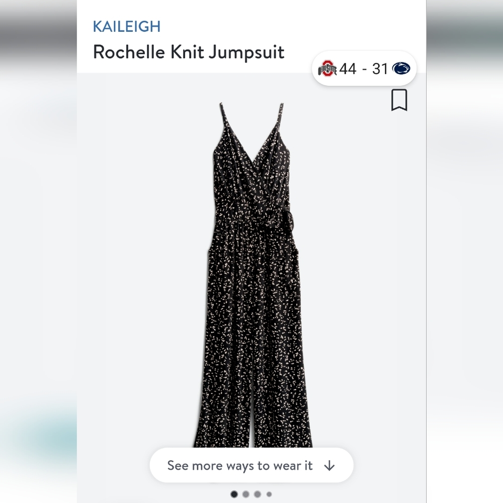 Black Kaileigh brand Rochelle jumpsuit